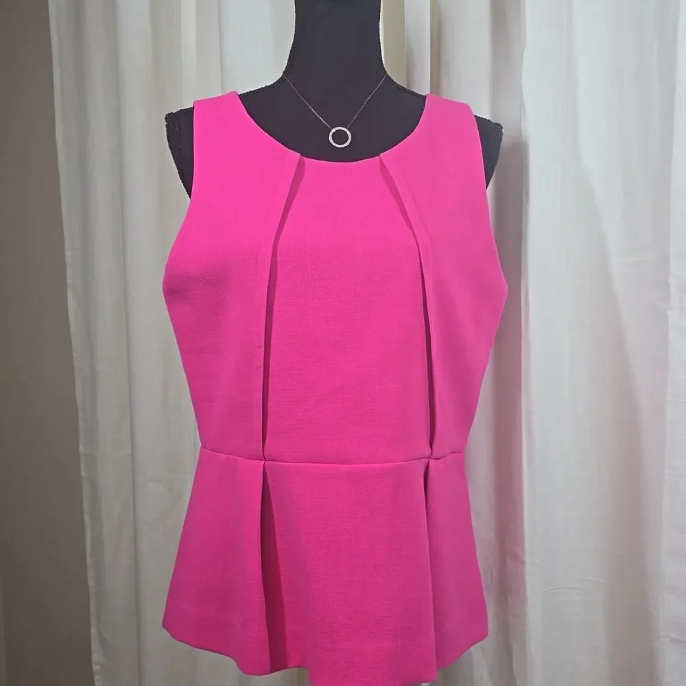 Michael Kors Hot Pink Peplum Blouse